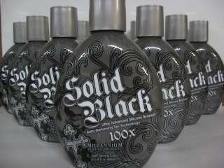 WHOLESALE LOT OF 12 SOLID BLACK 100X TANNING BED LOTION  