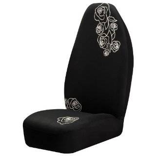 Auto Expressions 800002152 Black Lace Rose Universal Bucket Seat Cover