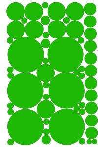 53 TURQUOISE Polka Dots Circles Vinyl Wall Stickers  