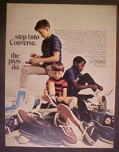   Converse Mens~Boys Tennis~Coach Athletic Shoes~Shoe Box Promo Print AD