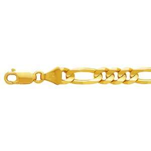  14k Gold Figaro Chain Bracelet 7mm 8 IN Jewelry