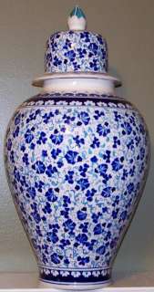 18 Handpainted & Handmade Turkish Ceramic Jar/Canister  