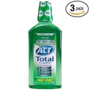  ACT Total Care Rinse, Fresh Mint, 33.8 Ounce Bottle (Pack 