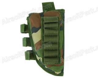 Airsoft Rifle Stock Ammo Pouch w/ Cheek Leather Pad WD  