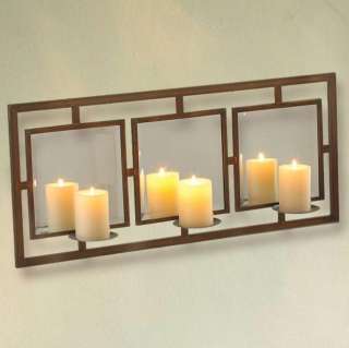 Flame FRENCH TUSCAN Mirrored WALL SCONCE CANDLE HOLDER  