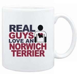   Mug White  Real guys love a Norwich Terrier  Dogs