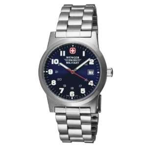 Classic Field Watch, Blue Dial, Stainless Steel Bracelet 