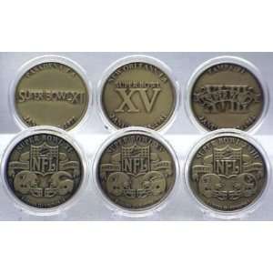    Oakland Raiders Bronze Super Bowl Coin Collection 