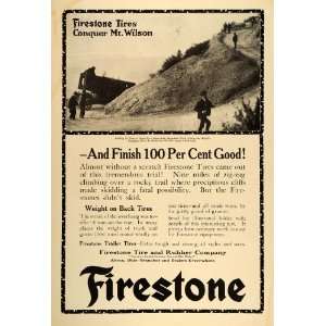 1916 Vintage Ad Firestone Tires Mount Wilson California   Original 