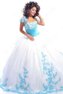 2010 Wedding Evening +Bolero dress Prom Pageant gown  