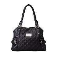 Relic Womens Quilted/Smooth Tote Wrap Around Buckles Black at  