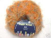 FLUFF Eyelash yarn N.Y. Yarns RUST PRINT color 77  