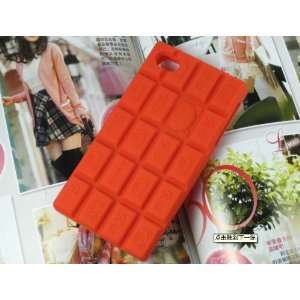   New Chocolate Hard Cover Case for iphone 4&4S(Red) Cell Phones