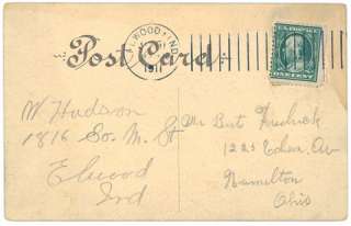 1911 AMERICAN TIN PLATE ELWOOD INDIANA POSTCARD  