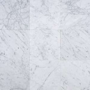    Carrara (Carrera) Bianco Honed 12x12 Marble 