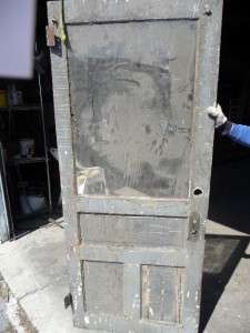Reclaimed Vintage Antique Glass Panel Entry Door  