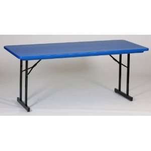Correll R3072TL 27 T Leg Plastic Folding Table   Blue  