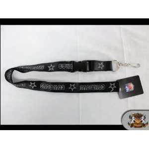  NFL Licensed Dallas Cowboys   Black Detachable 25 Lanyard 