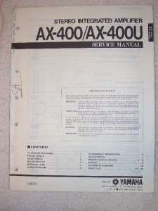 Yamaha Service Manual~AX 400/400U Amplifier Amp  