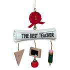 Kurt Adler The Best Teacher Christmas Ornament With Dangling Charms 