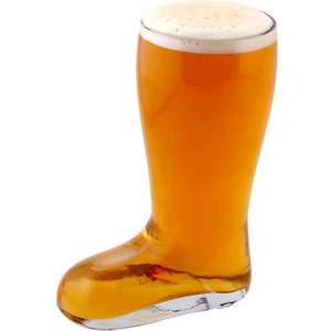 Oktoberfest Style Glass Beer Boot Stein   Half Liter   Beerfest 