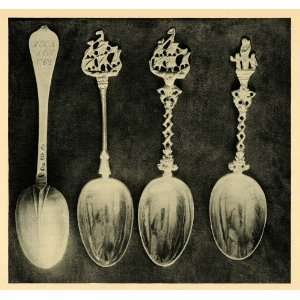  1927 German Silverware Four Spoons Halligen Germany 