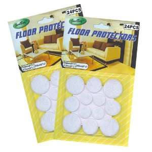 48 Felt Floor Protectors   8 each of 3 sizes (two pkgs.of 24 ea. large 