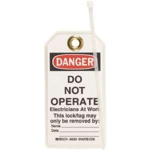 Brady Danger   Do Not Start   Electricians at Work Tag, Heavy Duty 