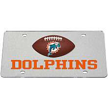 Siskiyou Miami Dolphins Mirrored License Plate   