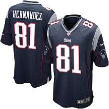 Mens Nike New England Patriots Aaron Hernandez Game Team Color Jersey 