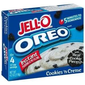 Jell O Instant Pudding & Pie Filling, Oreo, 4.2 oz (Pack of 24 