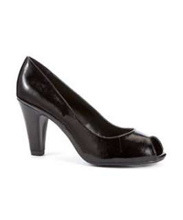 Black (Black) Black Patent Peep Toe Court Shoes  247459201  New Look