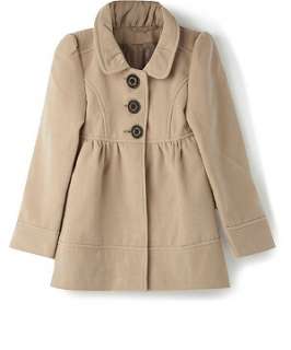 Camel (Stone ) Ruched Collar Coat  222599017  New Look