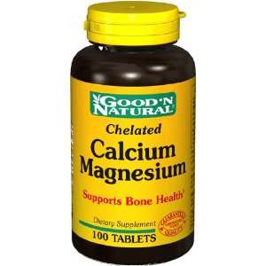 Chelated Calcium Magnesium   100 tabs,(Goodn Natural)  
