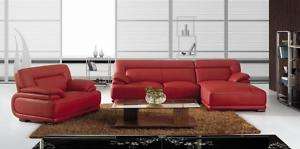 BO3929A RED Modern Sectional SOFA Italian LEATHER  