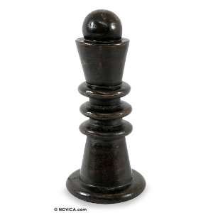    Ceramic sculpture, Black Chess Pawn (large)
