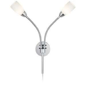  Double Gooseneck Plug In Sconce