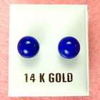 14k gold turquoise ball stud earrings the turquoise ball is 4mm in 