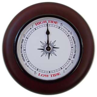 TIDE CLOCK Compass Rose #333M Mahogany frame tide clock  