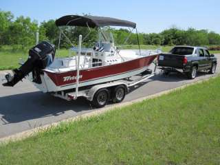 04 Triton Sea Flight 22ft Center Console Mercury 200hp Bimini Top 