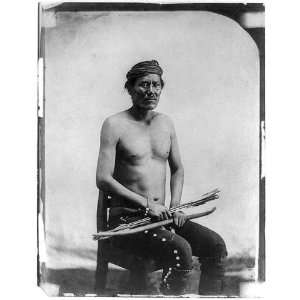   ,North American Indian,holding bow,arrows,clothing,JG Meem,c1914