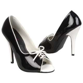 Womens Pleaser Seduce 216 Black/White Shoes 