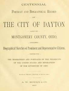 History of Dayton Montgomery County Ohio 1897 Genealogy  