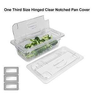  Third Size Plastic Cover   Hinged Lid with Notch   Clear 