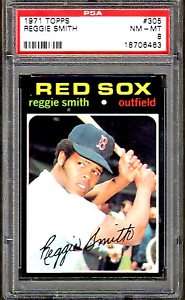 1971 Topps #305 Reggie Smith NM MT PSA 8 Boston Red Sox  