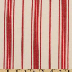  45 Wide Moda Lumiere De Noel Woven Stripes Red/Ivory 