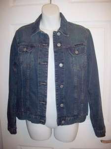 Sisley Italy Denim Distressed Jacket Size S Excellent  
