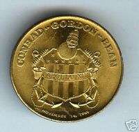 1969 APOLLO 12 XII coin medallion Conrad Gordon Bean  