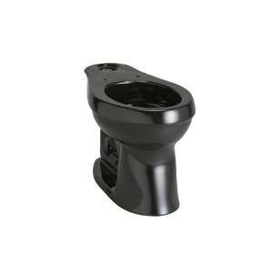   Elongated Toilet Bowl with Class Five Flushing Technology, Black Black