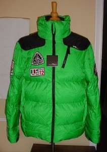   Ralph Lauren Green Down Puffer Coat RLX Radial Italy Expedition  